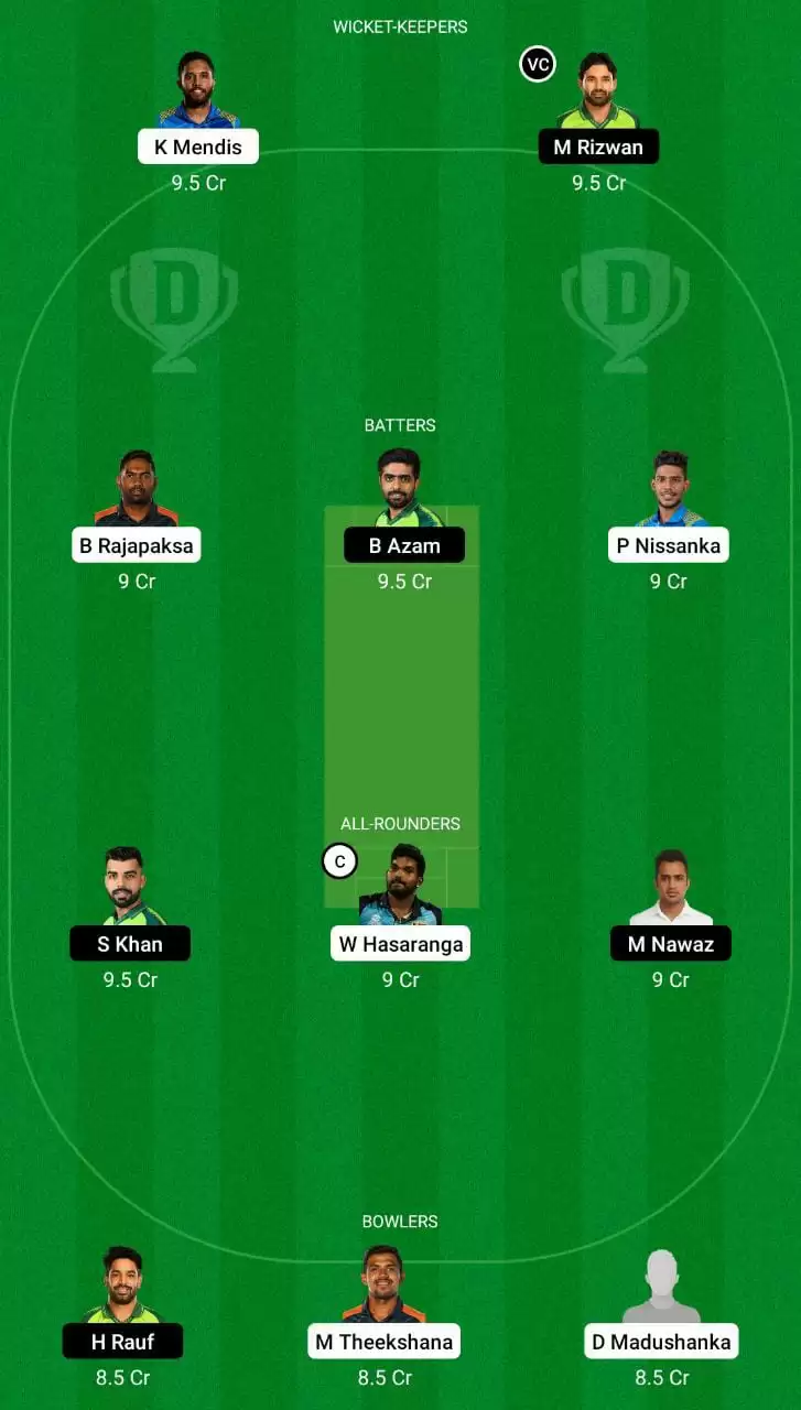 SL vs PAK Dream11 Team