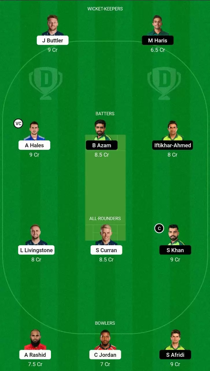 ENG vs PAK Dream11 Team