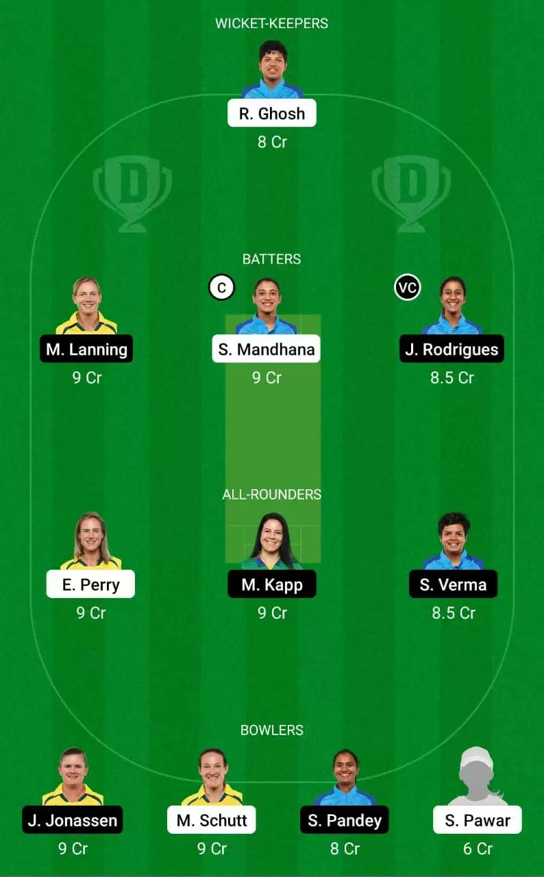 RCB-W vs DEL-W Dream11 Prediction WPL 2023 Small League team