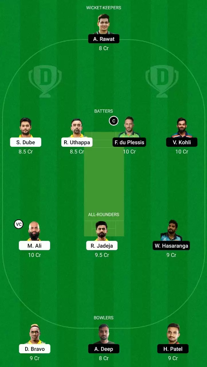 CSK vs RCB Dream11 Team