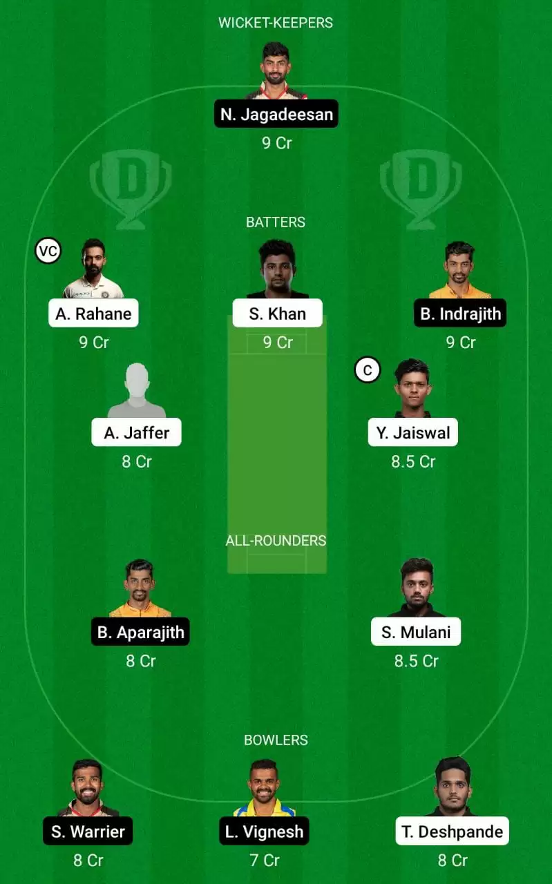 MUM vs TN Dream11 Team Mega league Ranji Trophy 2022-23