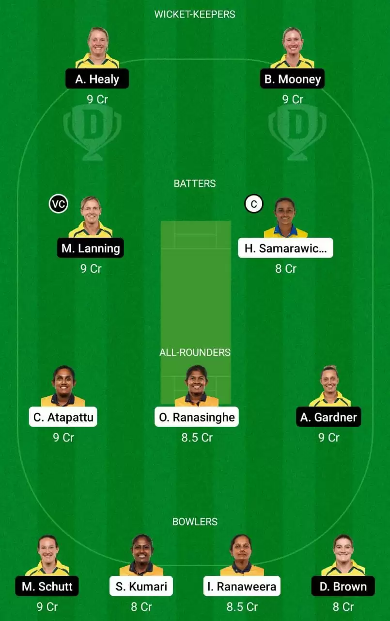 SL-W vs AU-W Dream11 Prediction ICC Women's T20 World Cup 2023