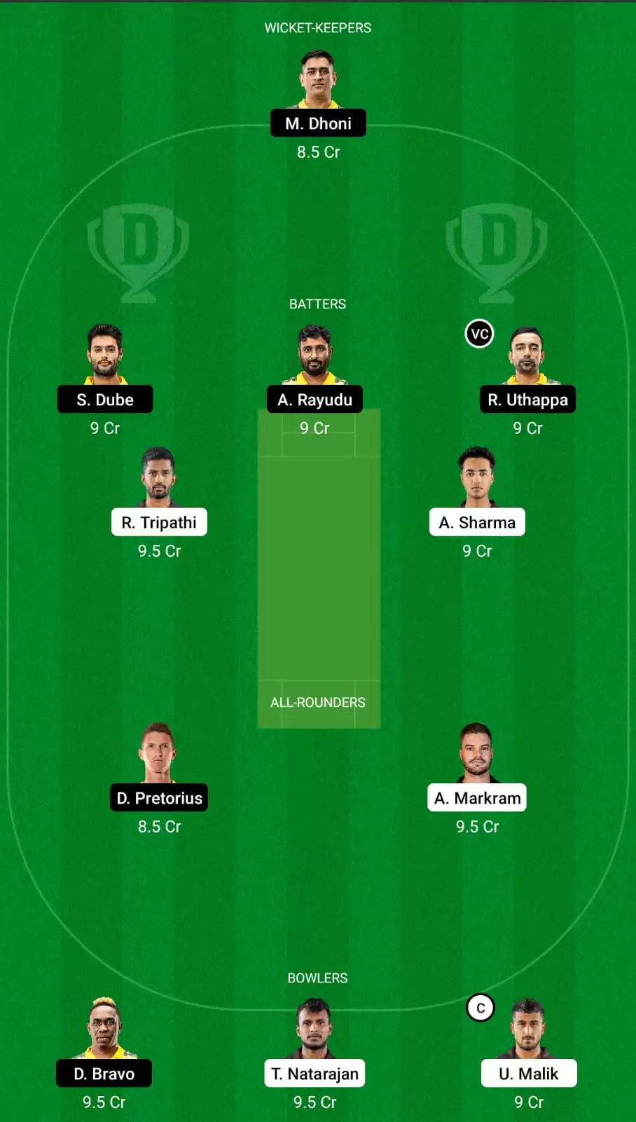 SRH vs CSK Dream11 Team
