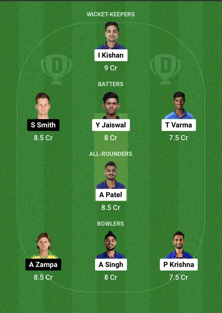 IND vs AUS 1st T20 Dream11 Prediction