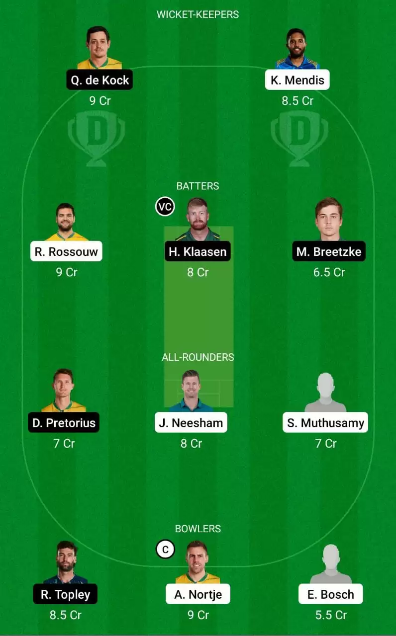 PRE vs DUR Dream11 Prediction Small League Team SA20